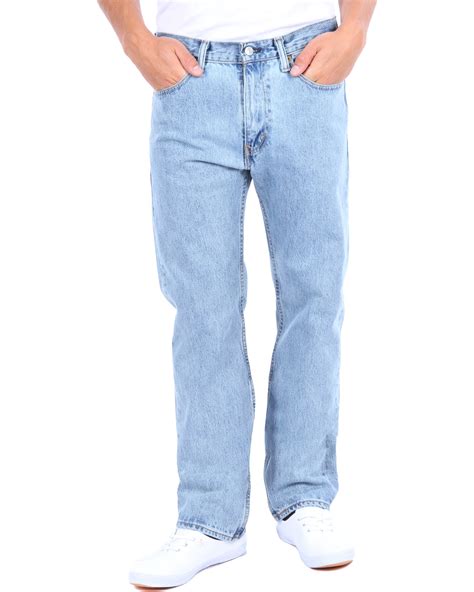 Levis 505 Regular Fit Light Stone Wash Jeans Blue Zando