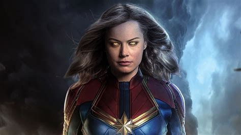 Captain Marvel Movie Brie Larson As Carol Danvers K Wallpaper Captain Marvel Movie