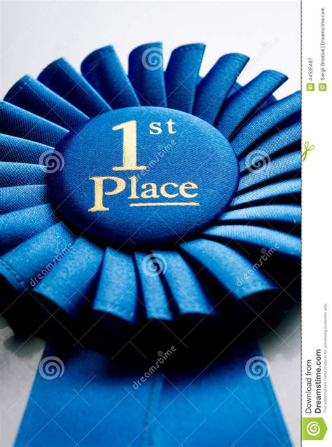Blue First Place Winner Rosette Stock Image Image Of Championship