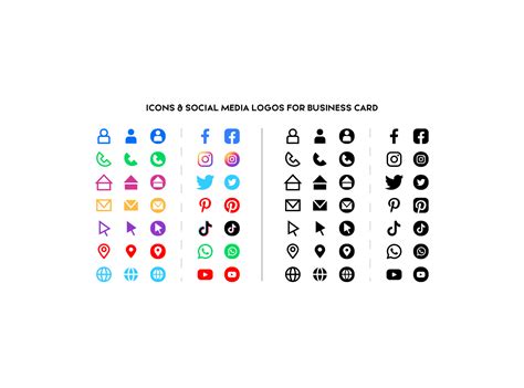 Social Media Business Card Home Design Ideas
