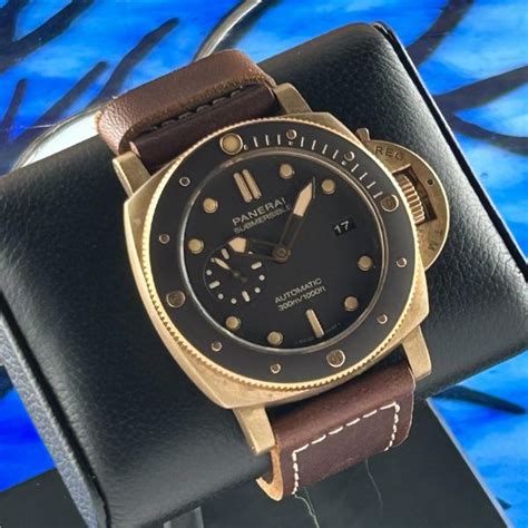 Wts Panerai Pam00968 Submersible Bronzo Automatic Brown Dial 47mm Pam