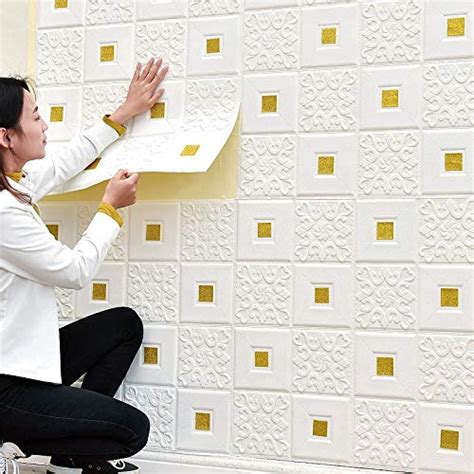Nasmodo Foam 3d Ceiling Wallpaper For Living Room Bedroom Hall Home
