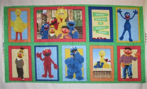 Sesame Street Panel Quilt Fabric Panel By Lauriesfabrichouse Panel