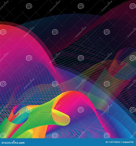 Multicolored Graphic Abstract Background Created From Overlapping