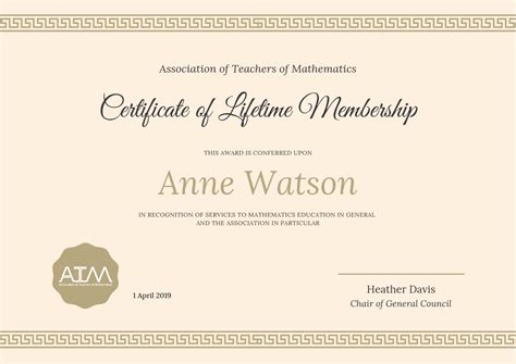 Awesome Life Membership Certificate Templates Thevanitydiaries