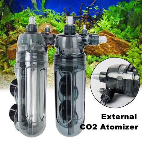 New External Aquarium Fish Tank Diffuser Reactor CO2 Atomizer Water