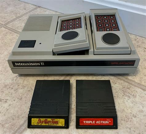 Mattel Electronics Intellivision Ii Game Console Burger Time And Triple
