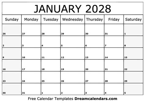 2028 Calendar 3 Free Printable Calendars