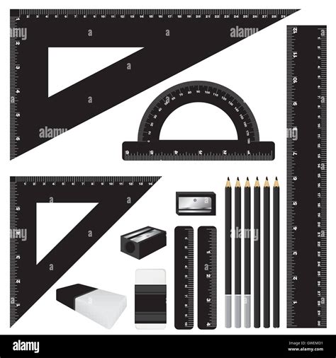 Pencil Vector School Painting Illustration Paint Icon Ruler