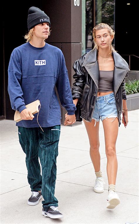 justin bieber and hailey baldwin step out after rumored wedding ceremony e news