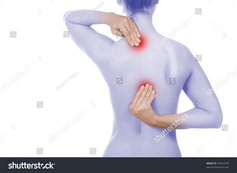 Naked Woman Back Pain Stock Photo 49441924 Shutterstock