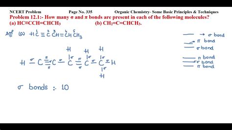 How many σ and π bonds are present in each of the following molecules