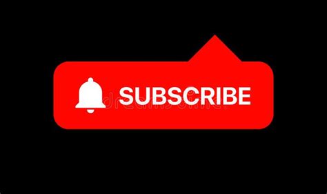 Youtube Subscribe Red Flat Button Vector Illustration On