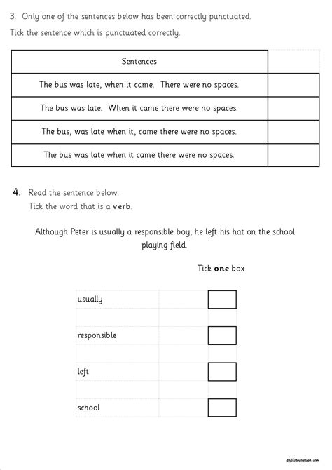 Five practice papers, included in our exclusive ks2 english sats practice papers. Year 1 Spag Worksheets - Printable Worksheet