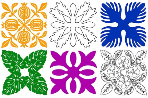 Free Hawaiian Quilt Patterns To Applique Or Stencil At