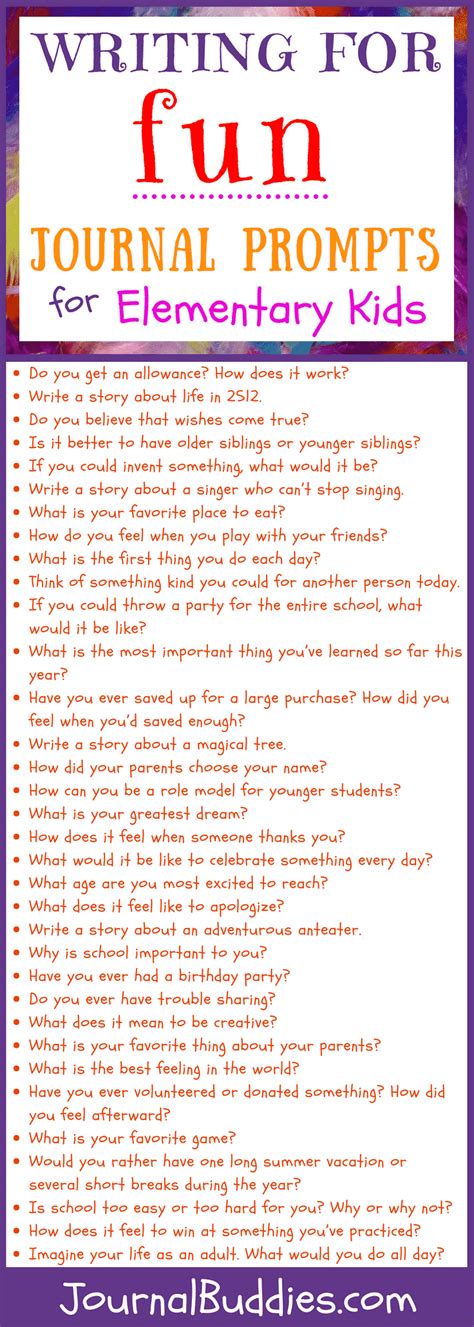 Journal Prompts For Kids Journal Prompts For Kids Writing Prompts