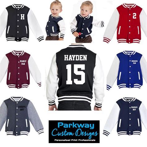 Babies And Kids Varsity Letterman Personalised Jackets Incl Delivery
