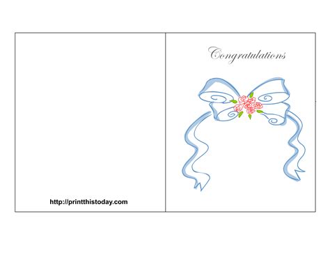 Wedding Congratulations Card Template