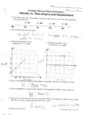 Time graph bouncing ball and interpreting line graphs worksheet are three main things we want to present to you based on the. Constant Velocity Model Worksheet 4 Answers ...
