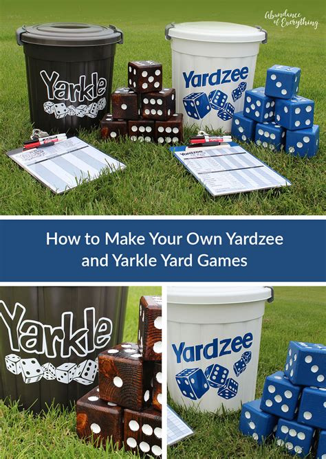 How To Make Your Own Yahtzee Yardzee And Farkle Yarkle Yard Games