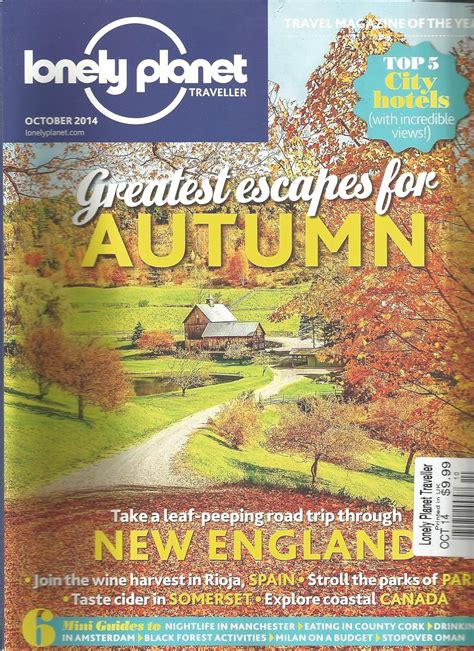 Lonely Planet Traveller Magazine Leaf Peeping In New Englandoctober