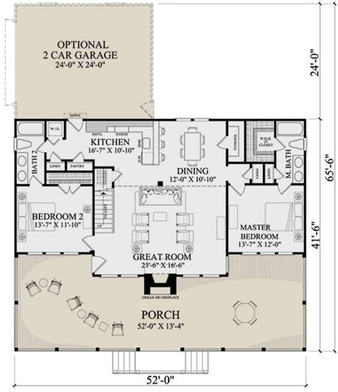 House Plan 7922 00226 Lake Front Plan 1665 Square Feet 2 Bedrooms
