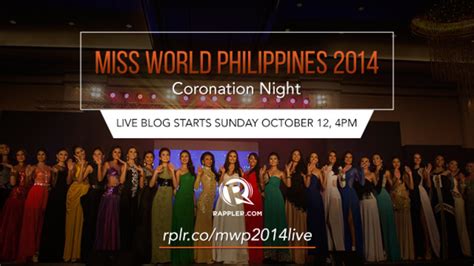 LIVE BLOG Miss World Philippines 2014 Coronation Night