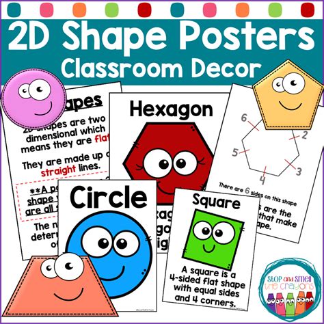 2d Shape Posters Stop And Smell The Crayons
