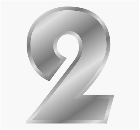 Silver Number Number 2 Clipart Hd Png Download Kindpng