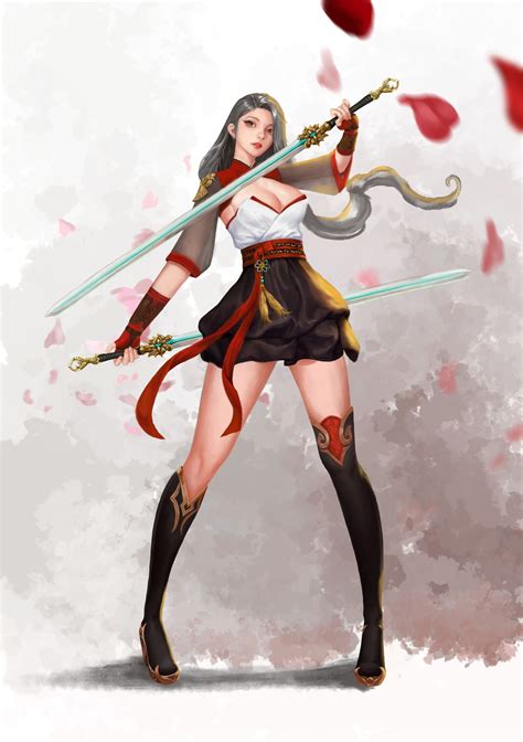 Artworklk6pk Fantasy Female Warrior 3d