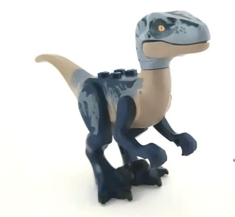 New Lego Jurassic World Velociraptor Dark Sand Blue Minifigure From Set 75942 2299 Picclick
