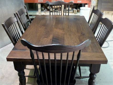 Our harvest table team is strong, and your partnership makes us even stronger. Rustic Black Walnut Harvest Table | Rustic dining room ...