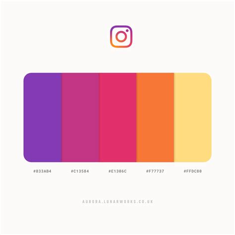 Instagram Colour Palette Flat Color Palette Logo Color Schemes