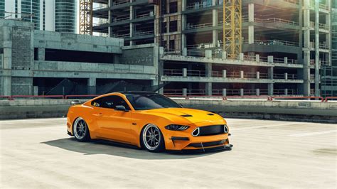 Ford Mustang 4k Wallpaper Orange Cars Custom Tuning 5k