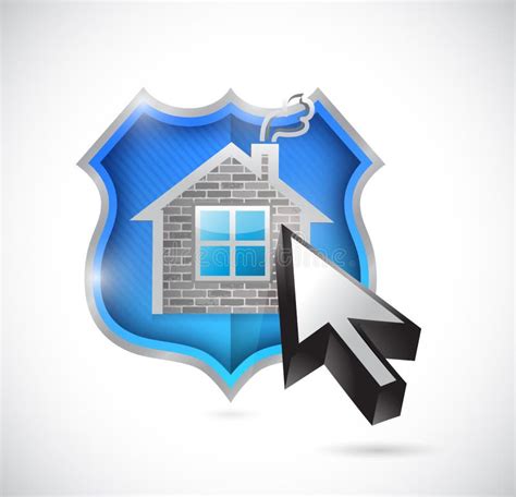 Home Shield Of Protection Security Concept Stock Illustration