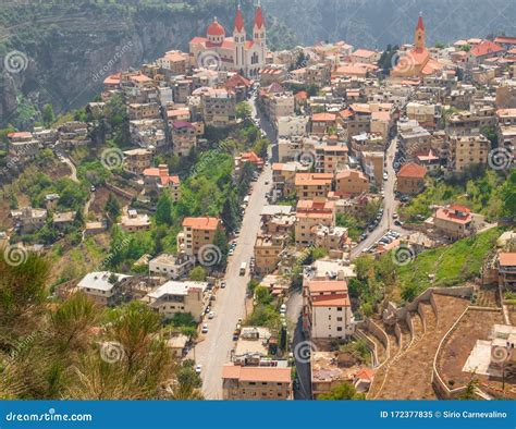 Bsharri Village Kadisha Valley Lebanon Stock Image Image Of Kadisha