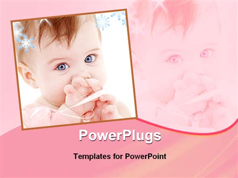 Image Of A Pretty Baby Powerpoint Template Background Of Baby Beauty