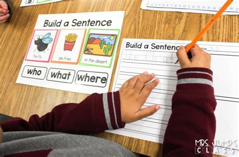 Sentence Building Activity Literacy Center For K 1