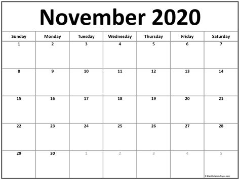 November Calender Full Size Best Calendar Example