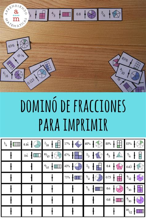 Juegos matemáticos, guatemala city, guatemala. Dominó de fracciones para imprimir | Secundaria ...