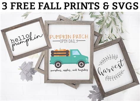 Free Fall Printables 3 Free Farmhouse Prints And Svgs