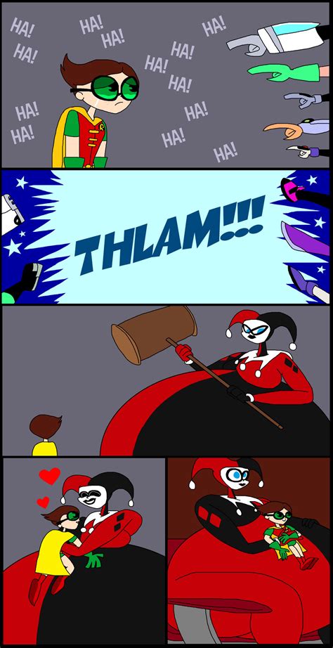 Batman X Fat Harley And Harleys Little Robin Inflation Of Light