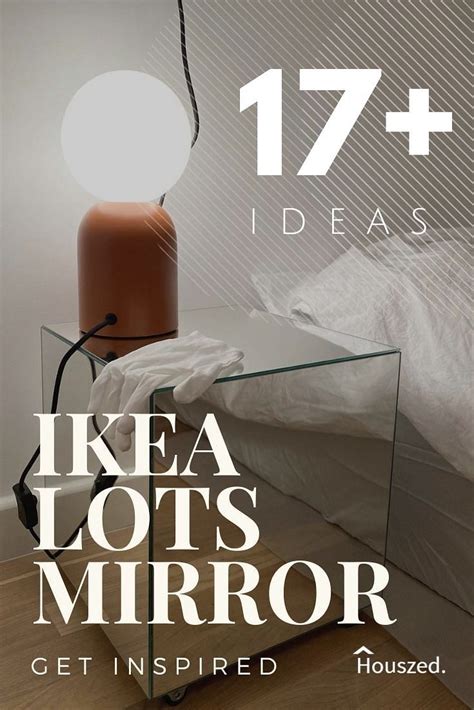 An Advertisement For Ikea S Mirror Is Displayed In Front Of A Bed With