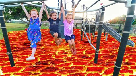 Lava Monster With Adley The Floor Is Lava Challenge At The Park