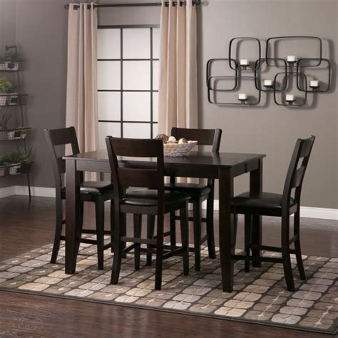 The kitchen comes with fronts without handles and a countertop. Mango (With images) | Dining room table set, Espresso dining room set, Counter height dining ...