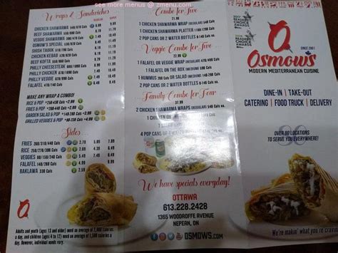 Online Menu Of Osmows Restaurant Nepean Ontario K2g 1v7 Zmenu