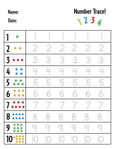 Free Numbers 1 20 Tracing Worksheets ⋆ The Hollydog Blog