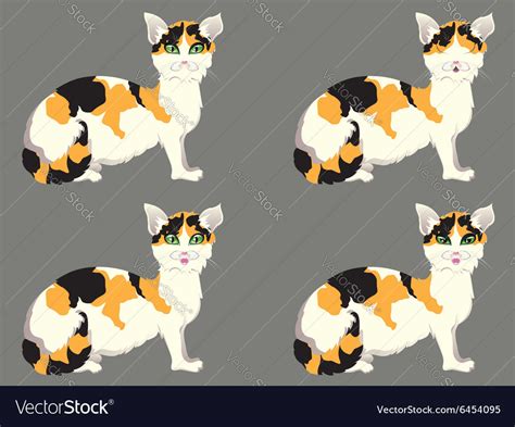 Tortoiseshell Cat With Green Eyes Royalty Free Vector Image