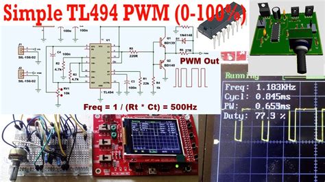 Simple Tl494 Pwm Generator Circuit Pcb Video Demo Youtube