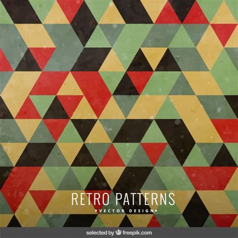Retro Colorful Pattern Vector Free Download
